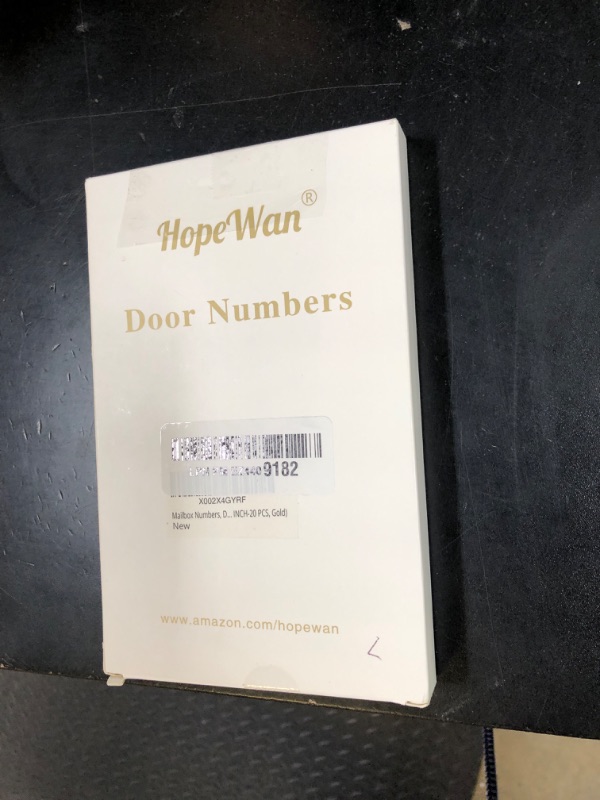 Photo 1 of HopeWan Gold Mailbox Numbers, 2 Inch Door Address Number Stickers for Front Door, Apartment or Office Room Decoration Project, Pack of 2 Sets, 20 Pcs.