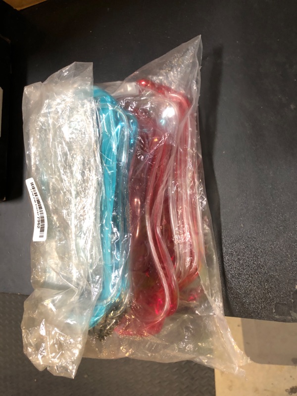 Photo 1 of Neon Clear Pouch Small Makeup Bag, 7"x2.3"x4.7" Size TSA Approved Toiletry Bag, PVC Travel Bags for Toiletries, Clear Cosmetic Bag for Women and Men Small (black+clear+red+blue+dark red)