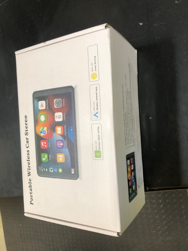Photo 1 of Portable Wireless with Apple CarPlay and Android Auto Screen for Car, 7" HD Touch Screen Car Stereo with Mirror Link, Bluetooth 5.2, Backup Camera, AUX,FM Transmitter for All Vehicle