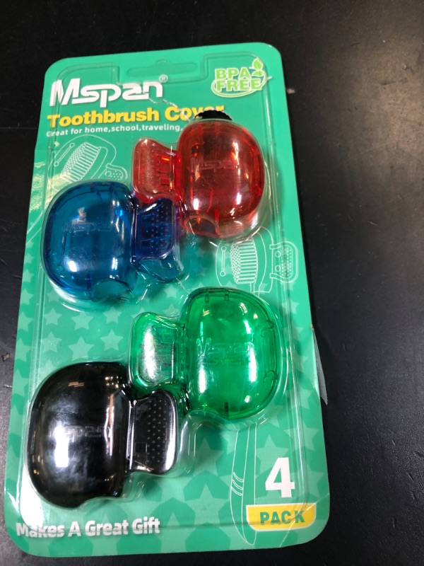 Photo 1 of Mspan Toothbrush Head Cover Cap: Toothbrush Protector Brush Pod Case Protective Plastic Clip Bathroom Cool Stuff for Household Travel
