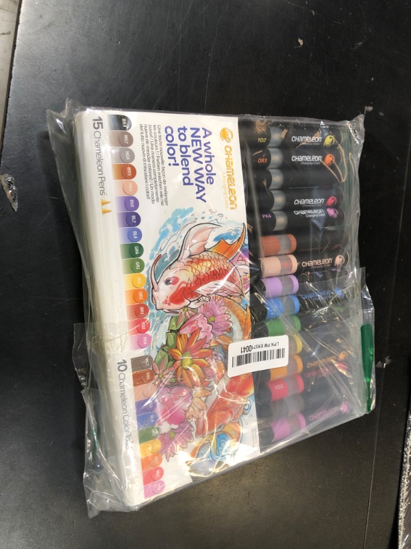 Photo 1 of Chameleon Art Pens, 25-Pen Deluxe Set (15 Pens + 10 Color Tops) - Multicolor, 0.3mm Chisel Tip, Ambidextrous, Refillable, Perfect for Drawing, Coloring, Sketching