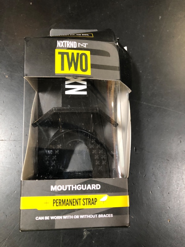 Photo 1 of Nxtrnd Two Football Mouth Guard, Football Mouthpiece with Strap, Fits Adult & Youth (Black)