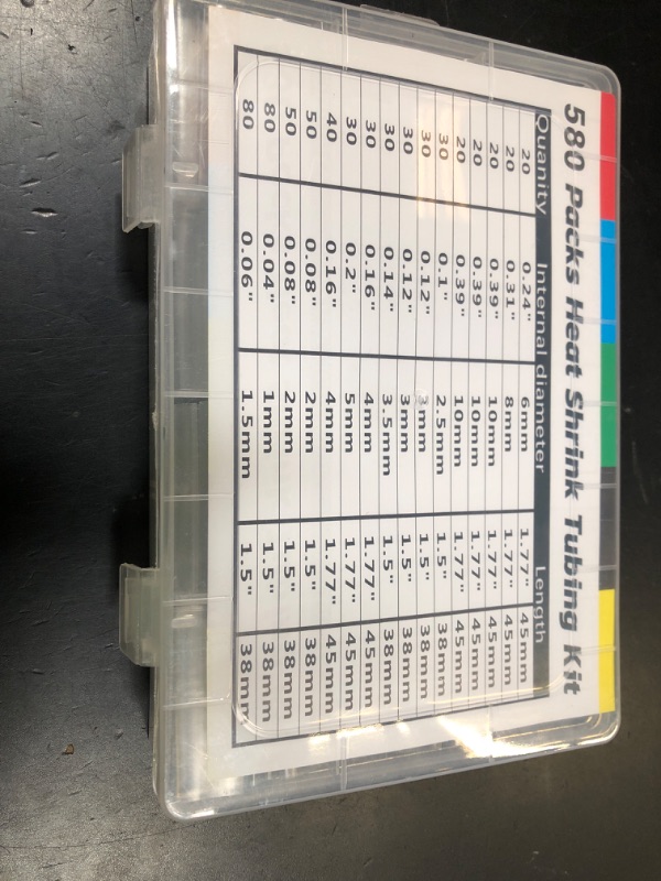 Photo 1 of ASHINER Clear Heat Shrink Tubing Kit - 580Pcs EVA Material in 11 Sizes - Ideal for Electrical Insulation, Repairs, and Wire Connectors with User-Friendly Design and Storage Case