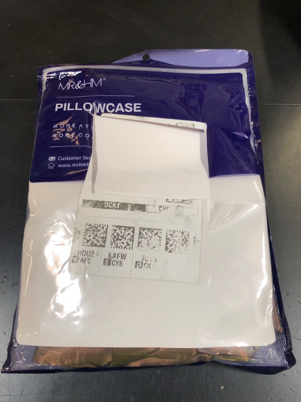 Photo 1 of MR&HM Satin Pillowcase for Hair and Skin, Silk Satin Pillowcase 2 Pack, King Size Pillow Cases Set of 2, Silky Pillow Cover with Envelope Closure (20x40, Brown)
