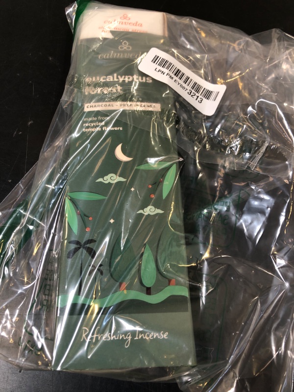 Photo 1 of Calmveda Forest Eucalyptus Incense Sticks - 80 Charcoal Free Incense Sticks, Made from Upcycled Flowers | Crisp, Refreshing Aroma of Rainforest, Transports You to Eucalyptus Forest