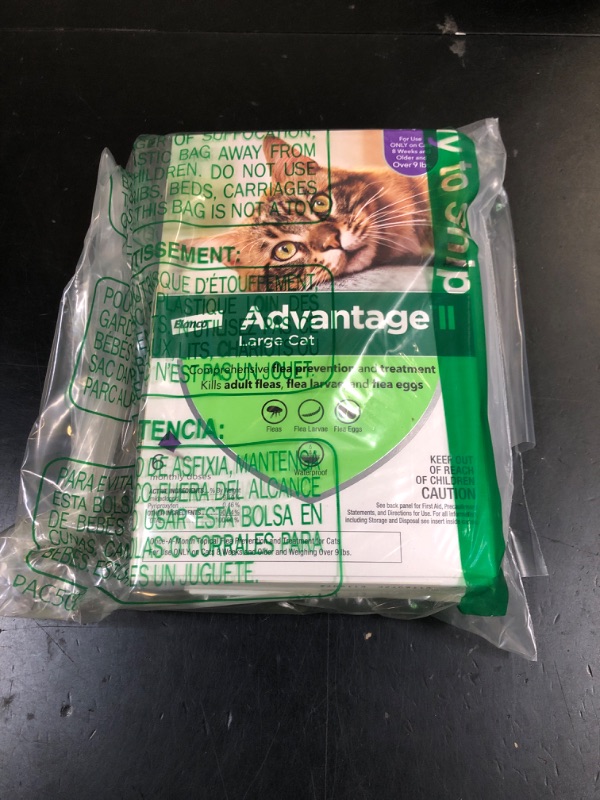 Photo 1 of Advantage II Large Cat Vet-Recommended Flea Treatment & Prevention | Cats Over 9 lbs. | 6-Month Supply