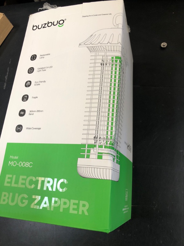 Photo 1 of Buzbug LED Bug Zapper Indoor Outdoor, 10 Years Lifespan, 6.5ft Power Cord, IPX4 Waterproof, High-Voltage, Mosquito Zapper, Fly Trap Mosquito Trap, Fly Killer Fly Zapper -MO008C
