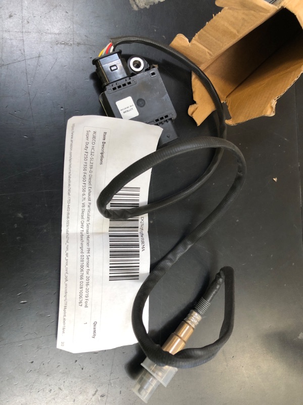 Photo 1 of WJIECO HC3Z-5L239-D Diesel Exhaust Particulate Sensor Matter PM Sensor for 2016-2019 Ford Super Duty F250 F350 F450 F550 6.7L V8 Diesel OHV Turbocharged 0281006766 0281006767