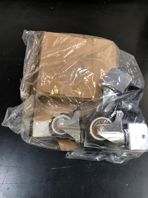 Photo 1 of 2" U-Bracket Caster Wheels Set of 4 (All Brakes) - 300 LBS Capacity, Quiet TPR Casters for Cribs, Dressers & Cabinets, 3/4" Mount, 360° Ball Bearing, No-Scratch Floors