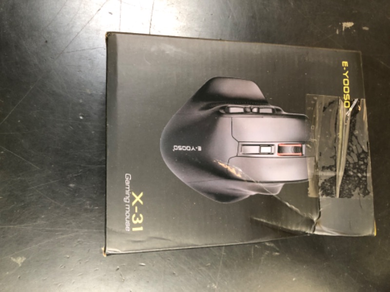Photo 1 of E-YOOSO Large Wireless Mouse for Big Hands, X-31 Cordless Ergo Computer Mouse, 6 Buttons, 5-Level 4800 DPI, 18 Months Battery Life, for Laptop, PC, Chromebook (Black)