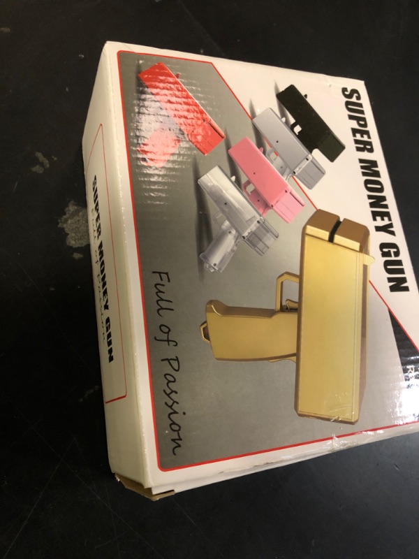 Photo 1 of Sopu Make it Rain Money Gun Paper Playing Spary Prop Cash Gun Party Supplies (Metallic Gold)
