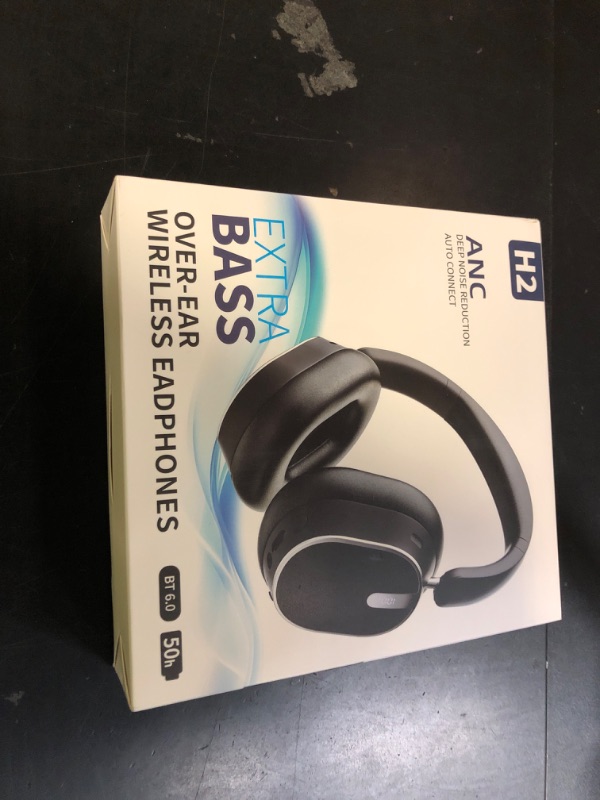 Photo 1 of MMWOWARTS Hybrid Active Noise Cancelling Bluetooth Headphones, Over Ear Wireless Headphones with 60H Playtime, Hi-Res Audio, Deep Bass, Memory Foam Ear Cups for Home Office Travel