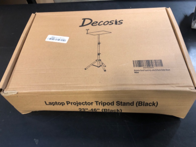 Photo 1 of Projector Stand Tripod Adjustable, Laptop Height from 23.5 to 46.5 inches with Gooseneck Phone Holder, Floor for Office, Home, Stage, Studio, DJ Racks Holder Mount, 23.5inch-46.5inch