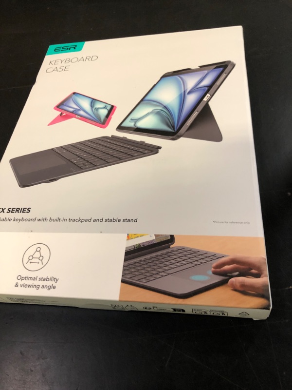 Photo 1 of ESR iPad Air 11" (M3/M2) & 5th/4th Gen Flex Keyboard Case, Ultra-Light Magnetic Detachable Keyboard with Writing/Viewing Modes, Larger Precision Trackpad, Dark Gray