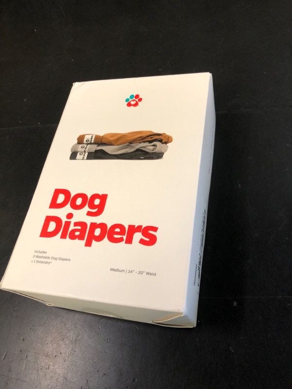 Photo 1 of Pet Parents® Washable Dog Diapers (3pack) + Extendrs® of Durable Doggie Diapers, Premium Dog Diapers Female (Medium, Natural)