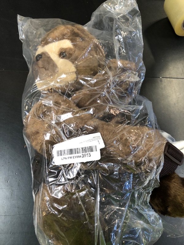 Photo 1 of Rhode Island Novelty Plush Animal Childrens Travel and Adventure Backpack Bag - Sloth
