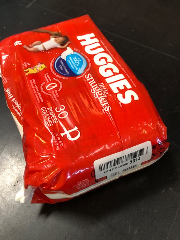 Photo 1 of Huggies Newborn Diapers, Little Snugglers Baby Diapers, Size Preemie (up to 6 lbs), 30 Count