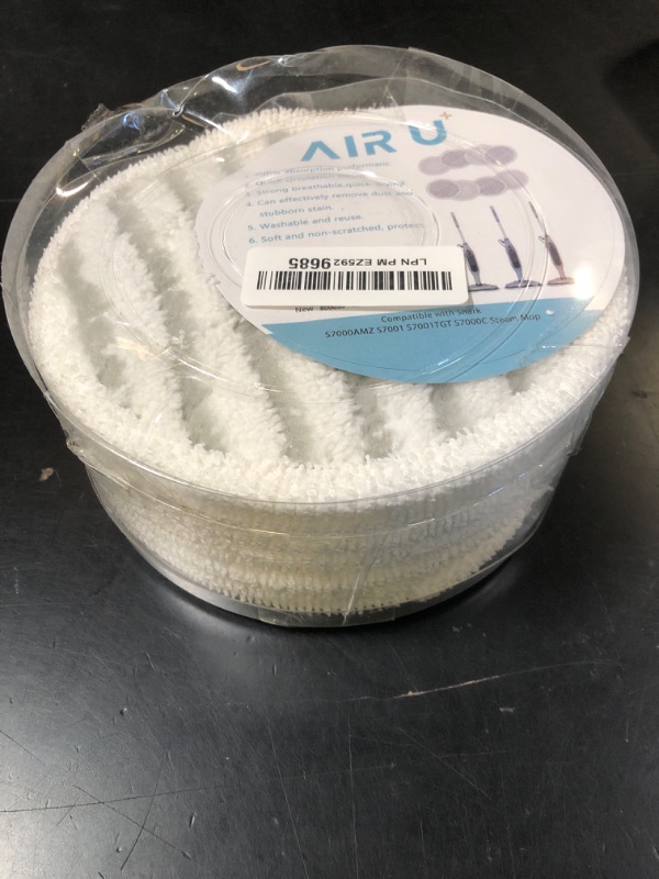 Photo 1 of AIR U+ 8 Pack Replacement Steam Mop Pads for Shark S8201 S8001 S7001 S7201 S7000AMZ S7000 S7005 S7020 S7001C Steam Mop, Steam & Scrub All-in-One Scrubbing and Sanitizing, Dirt Grip Scrub Washable Pad