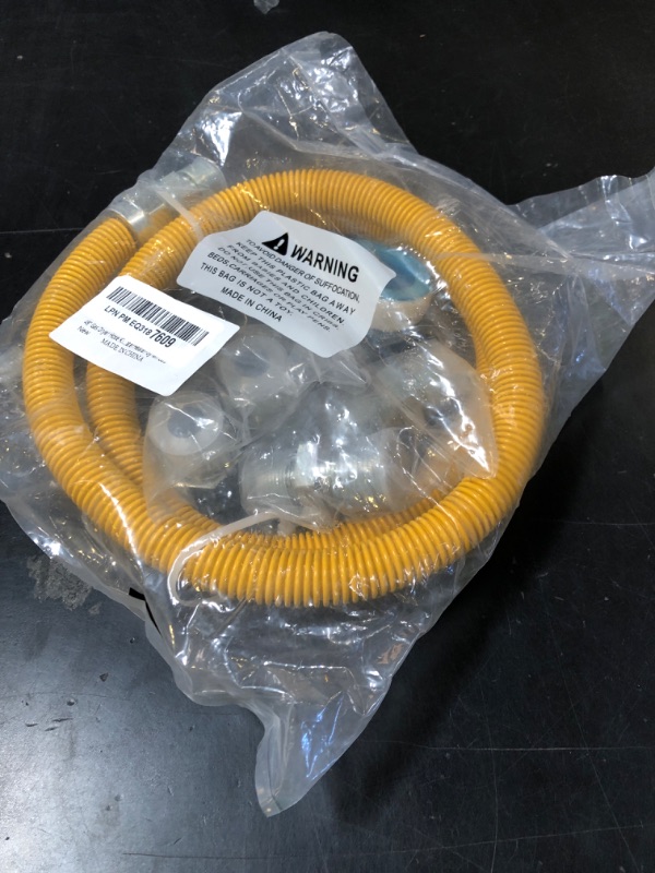 Photo 1 of 48" Gas Dryer Hose Kit,Stainless Steel Stove Gas Line with Connector 1/2" MIP 1/2"FIP 3/4"MIP Fitting,5/8" OD(1/2" ID) Gas Connector Kit for Stove,Gas Stove, Dryer,Water Heater-by MIFLUS