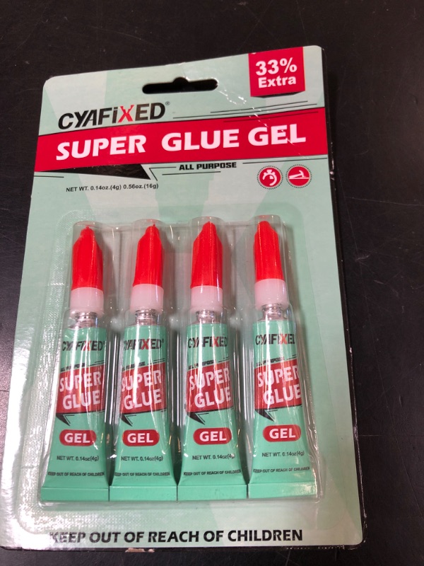Photo 1 of Super Glue Gel Clear for Wood Plastic Metal, Instant Superglue All Purpose Multipack Cyanoacrylate Adhesive Repair Ceramic Model Leather Rubber Glass Pottery, Strong Bonding Single Use Glue Minis