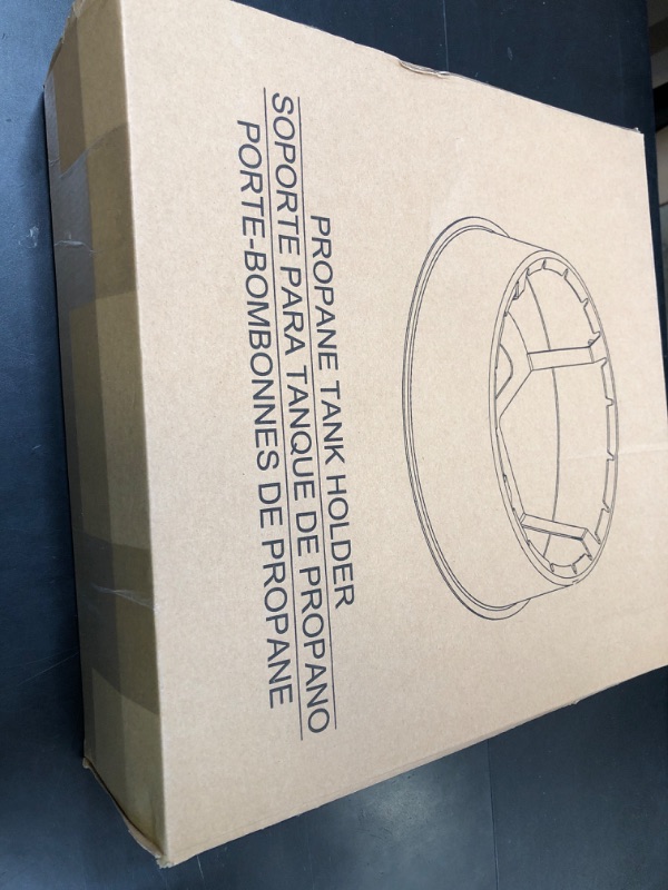 Photo 1 of Flame King YSNPBS Propane Cylinder Base Stabilizer, Fits 20lb, 30lb, and 40lb Tanks, Black