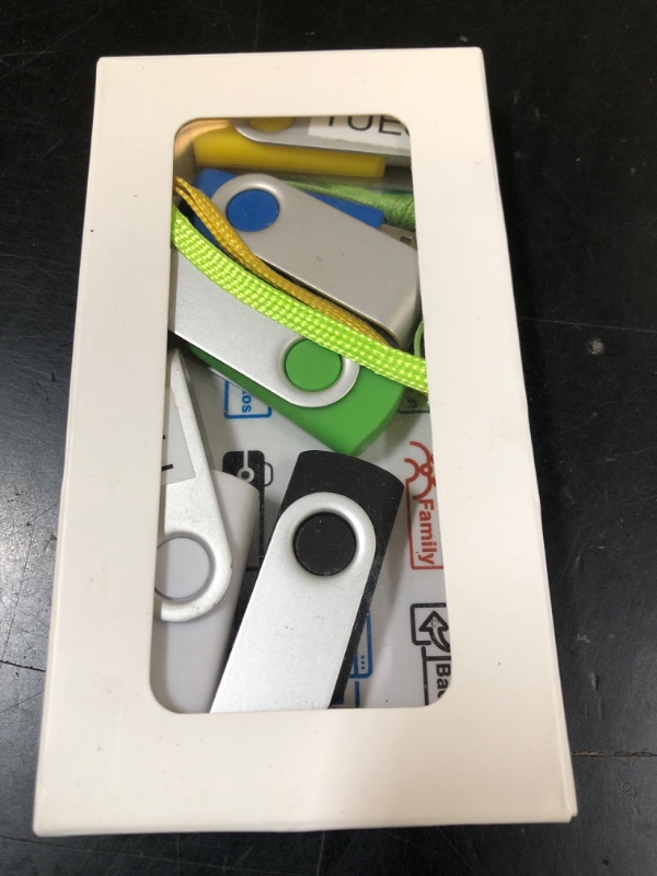 Photo 1 of Enfain 5-Pack 32GB USB 2.0 Flash Drives – Swivel Thumb Drives with LED Indicator & 12 Labels | Multicolor for Organization | PC/Mac/Linux Compatible