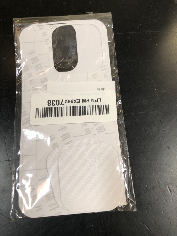 Photo 1 of for iPhone 15 Pro Back Screen Protector 3D Carbon Fiber Ultra Thin Protective Film-2 Packs-Transparent
