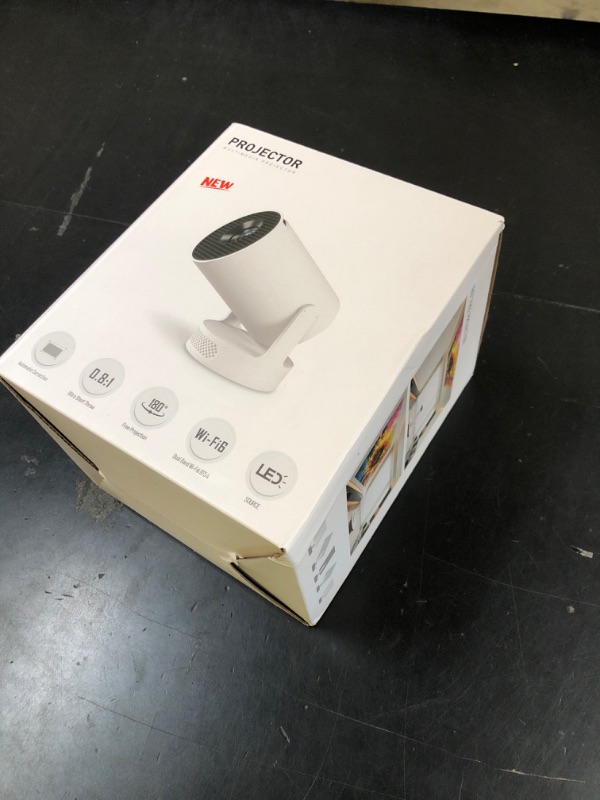 Photo 1 of Mini Portable Projector with 4K Support, Bluetooth 5.4 WIFI6, 5watt Sound Base Speaker, 160 ANSI, Android 11, 210° Rotation , Auto Keystone Correction Video Projector HY300 ULTRA