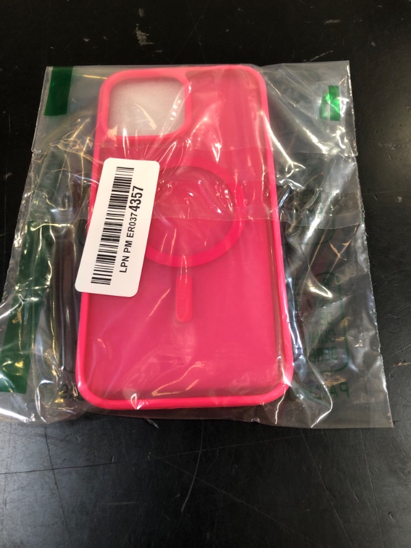 Photo 1 of SUPFINE Magnetic for iPhone 13 Pro Max Case (Compatible with MagSafe) (Military Grade Drop Protection) Slim Translucent Matte Shockproof with Anti-Fingerprint Phone Case,Hot Pink