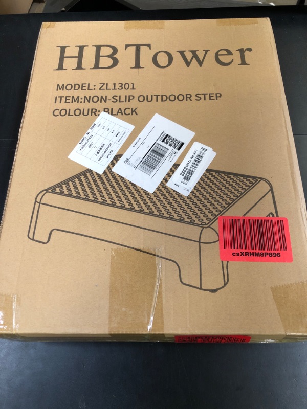 Photo 1 of HBTower Mobility Step Stool for Adults & Seniors - Non-Slip Platform Indoor and Outdoor, Portable Riser, Safety Step for Car, Bedside, Office, Shower, Stairs - Black