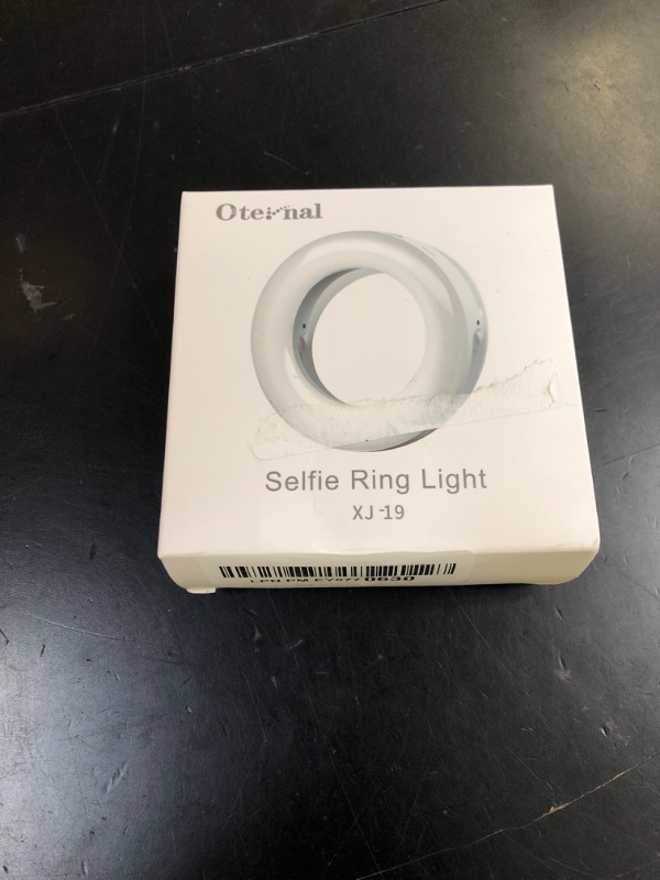 Photo 1 of Selfie Ring Light, Oternal Ring Light Rechargeable Portable Clip-on Selfie Fill Light for iPhone Android Smart Phone Photography, Camera Video, Girl Makes up