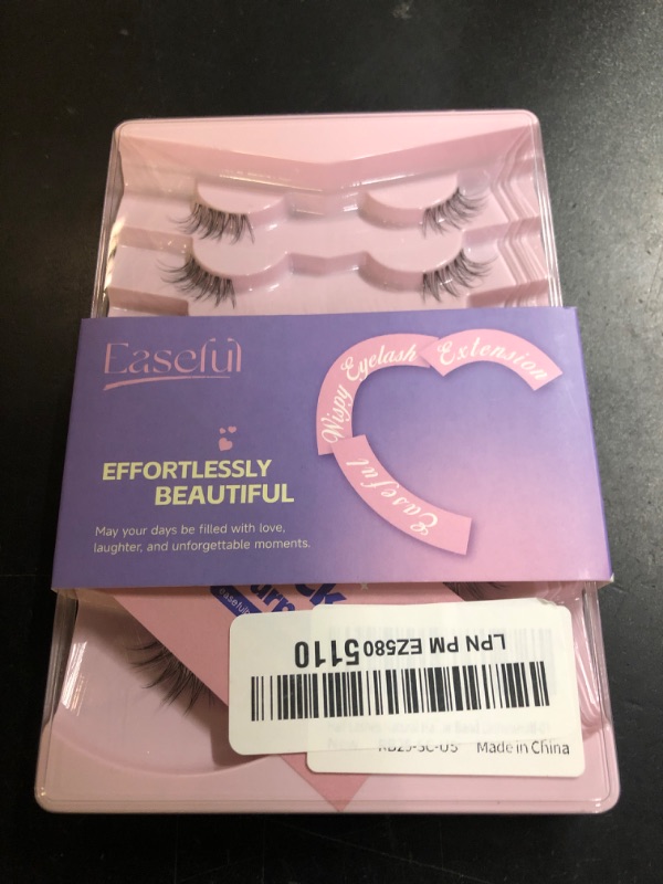 Photo 1 of Easeful Half Lashes Natural Corner Eyelashes Wispy Natural Look Clear Band 3/4 Lashes Half-01