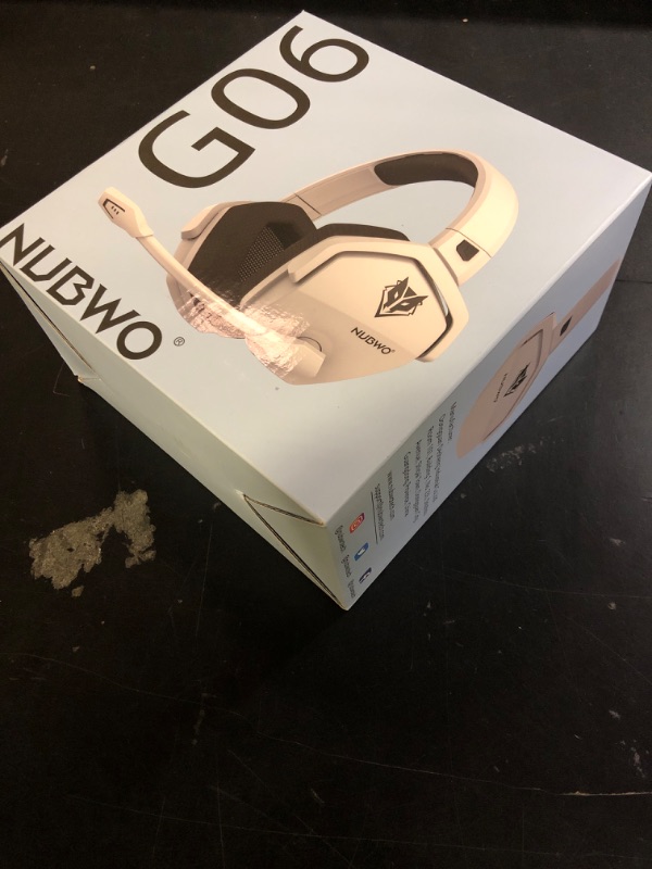 Photo 1 of NUBWO Wireless Gaming Headset with Mic for Ps5 Ps4 PC, Zero Interference, 100-Hour Battery All-Day Play, 23ms Sync? for Fortnite & Call of Duty/FPS Gamers, Triple Mode All Devices Compatible - White