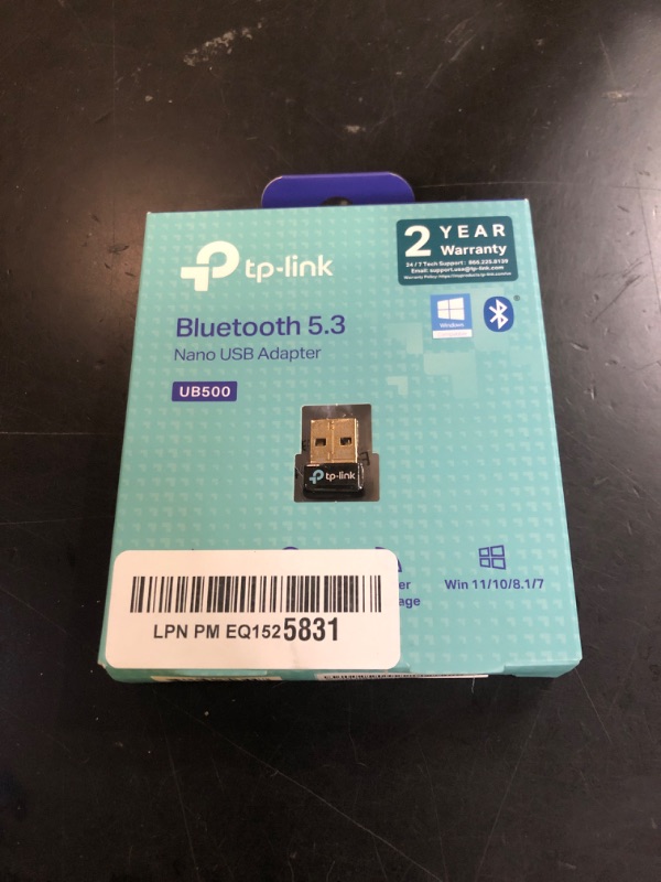 Photo 1 of TP-Link USB Bluetooth Adapter for PC - Bluetooth 5.3 Dongle Receiver, Plug and Play, Nano Design, EDR & BLE, Supports Windows 11/10/8.1/7 for Desktop, Laptop, PS5/PS4/Xbox Controller (UB500)