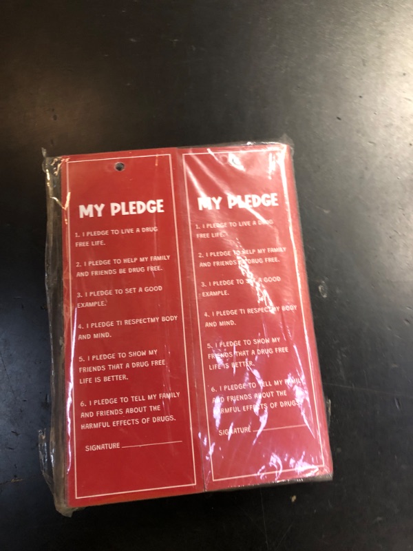 Photo 1 of COcnny Red Ribbon Week Bookmarks - 140pcs Awareness Drug Free Book Marks Bulk for Kids Reading Log, Say No to Drugs Book Tracker Bookmark with Signature for Classroom School Charity Party Supplies