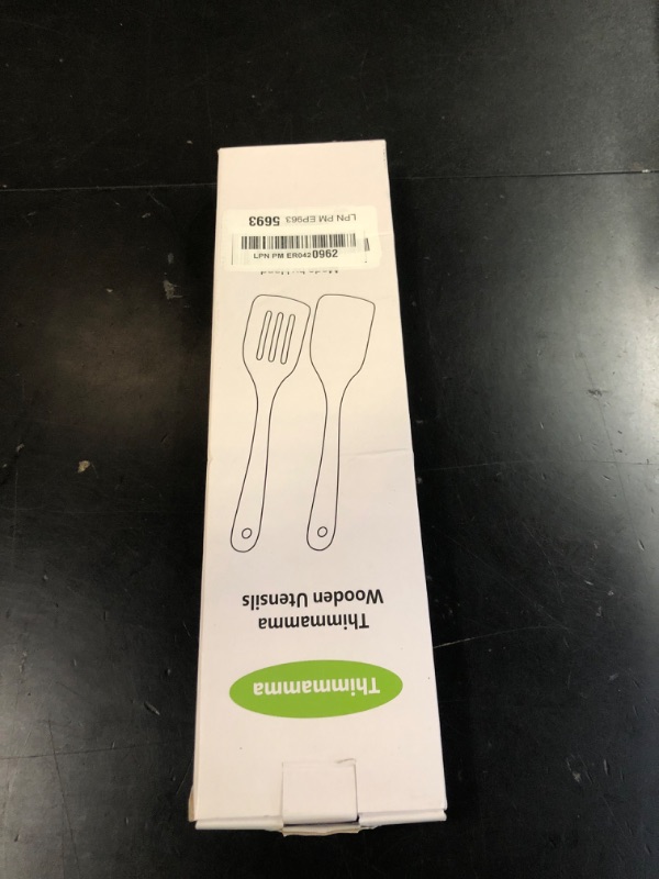 Photo 1 of Wooden Spatula Nonstick Turner Acacia Wood, 12" Long Handle Flat Frying Spatulas Handmade for Kitchen Gifts, Ideal Cookware Utensils for Cooking Eggs, Fish, Pancakes, 2 Pack