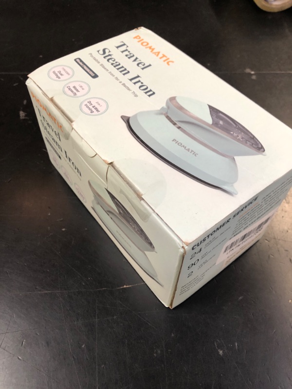 Photo 1 of PIOMATIC Travel Iron Mini with Steam for Clothes with Dual Voltage, Portable Mini Ironing Machine with Non-Stick Soleplate, Small Iron for Sewing, Quilting and Handcraft
