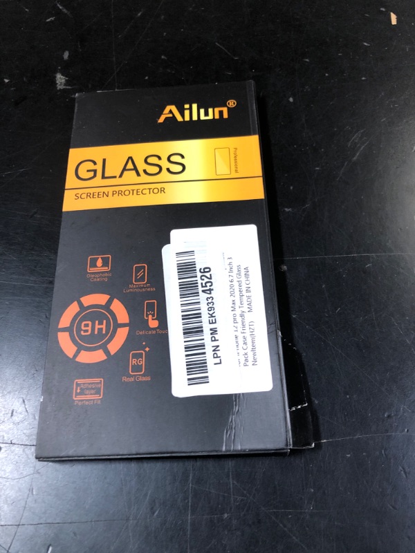 Photo 1 of Ailun Screen Protector for iPhone 12 pro Max 2020 6.7 Inch 3 Pack Case Friendly Tempered Glass