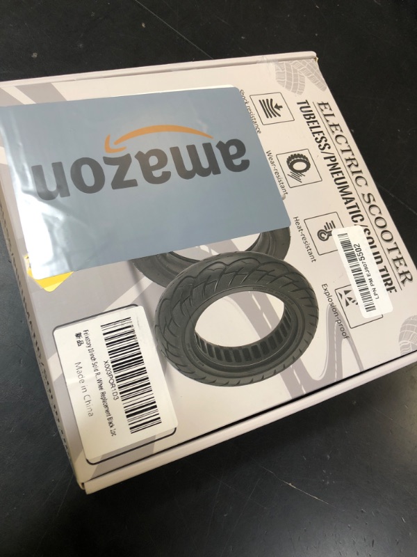 Photo 1 of Felixstory 10 inch Solid Rubber Tire, 10x2.125 Tubeless Tyre for iScooter iPlus isinwheel S9 Max Gotrax G4/Xr/V2 Electric Scooter, 10x2/54-152 Puncture-Proof Explosion-Proof Wheel Black 1pc