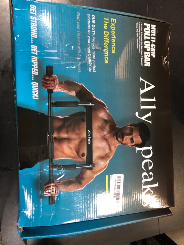 Photo 1 of ALLY PEAKS Pull Up Bar Thickened Steel Pipe Super Heavy Duty Steel Frame Upper Workout Bar| Multi-Grip Strength for Doorway | Indoor Chin-Up Bar Fitness Trainer for Home Gym Max Limit 440 lbs