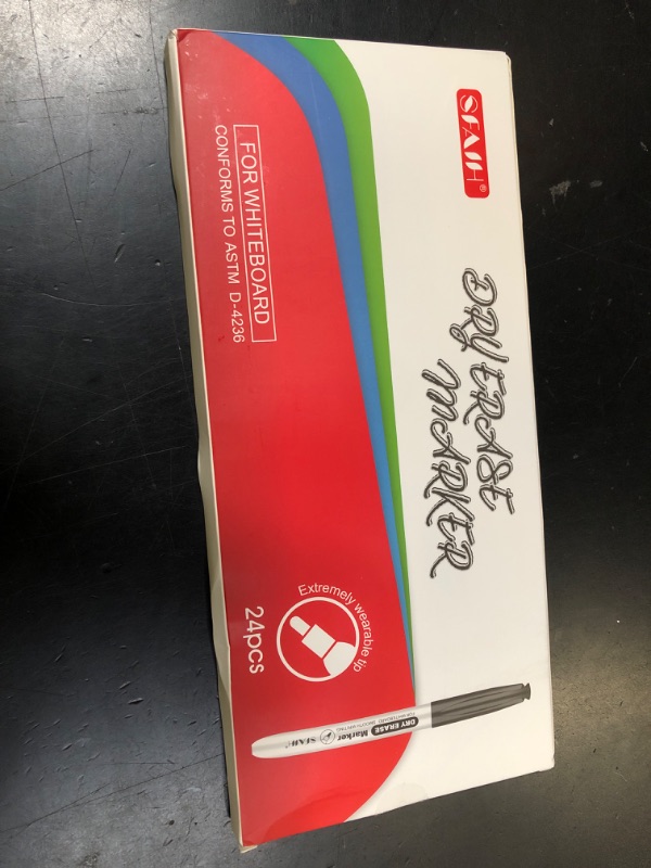Photo 1 of SFAIH Fine Tip Dry Erase Markers - 24 Pack Red Whiteboard Erasable Markers Bulk for Kids Adults, Ideal for Classroom School Office Home Use on White Board, Non-Toxic Easy Clean