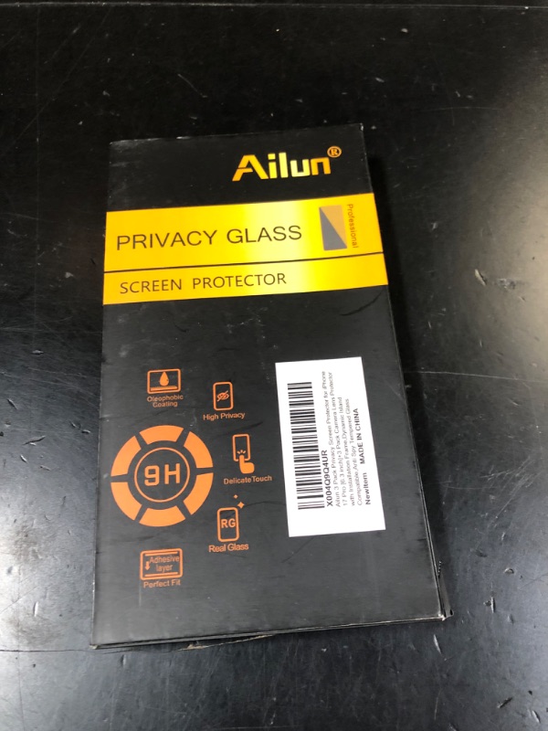 Photo 1 of Ailun 3 Pack for iPhone 17 Pro Privacy Screen Protector [6.3 inch]+ 3 Pack Camera Lens Protector with Installation Frame,Dynamic Island Compatible,Anti Spy Tempered Glass[9H Hardness]-HD
