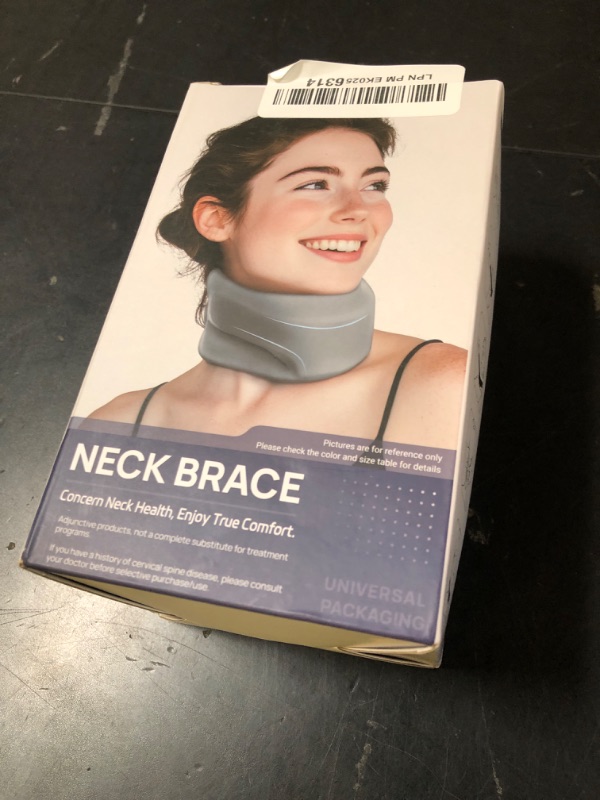 Photo 1 of BLABOK Neck Brace for Sleeping - Cervical Collar Relief Neck Pain and Neck Support Soft Foam Wraps Keep Vertebrae Stable for Relief of Cervical Spine Pressure for Women & Men Blue Medium Size