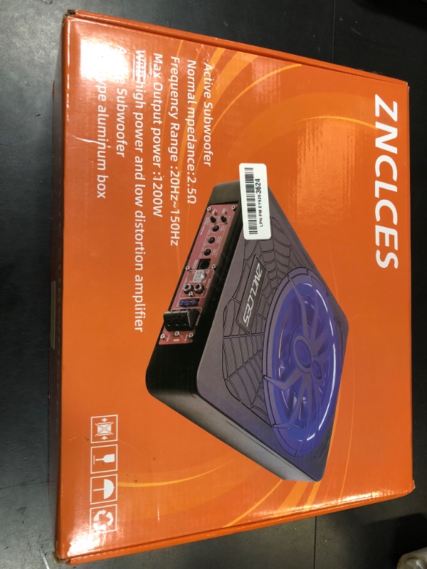 Photo 1 of ZNCLCES SUBWOOFER   NORMAL MPEDANCE 2.5  , FREQUENCY RANGE 20HZ~150HZ   MAX OUTPUT 1200W   ALUMINUM BOX 