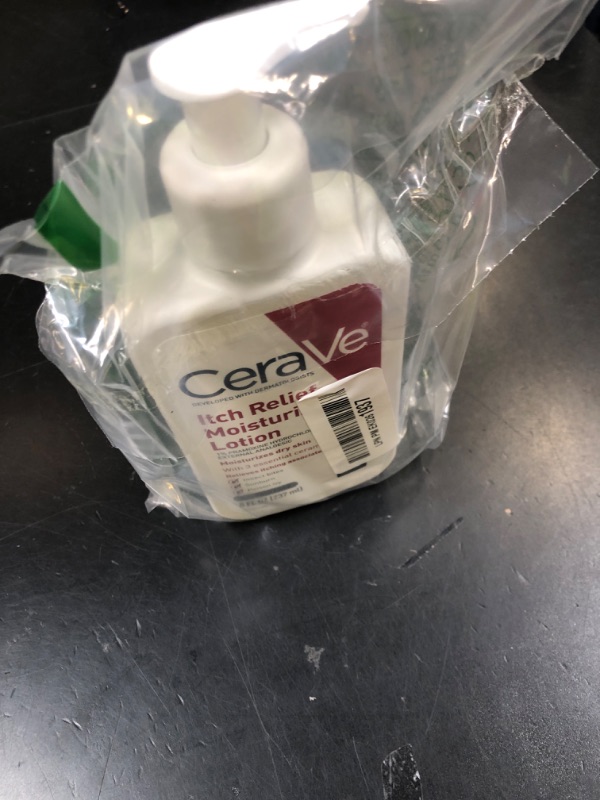 Photo 1 of CeraVe Anti Itch Moisturizing Lotion with Pramoxine Hydrochloride, Relieves Itch with Minor Skin Irritations, Sunburn Relief, Bug Bites, 8 Ounce