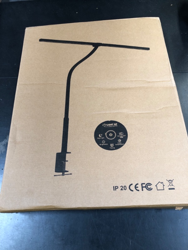 Photo 1 of Led Desk Lamp for Office Home - Eye Caring Architect lamp with Clamp,Dual Screen Computer Monitor Gooseneck Smart Light: 24W 5 Color Flexible Adjustable Lighting Table Lamp for Study Drafting
