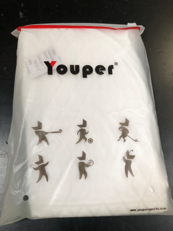 Photo 1 of Youper Adult Elite Compression Padded Sliding Shorts w/Cup Pocket for Baseball, Football (White/Grey, Small)