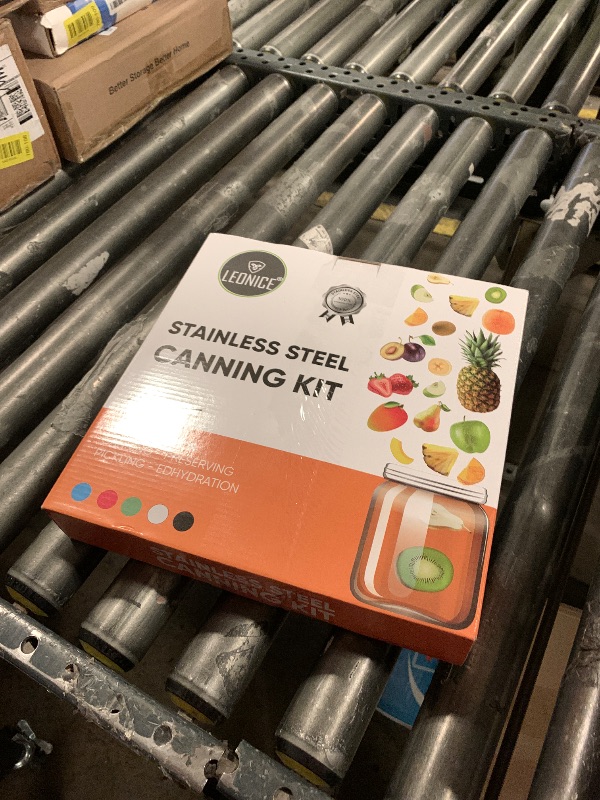 Photo 1 of Canning Supplies Starter Kit, Stainless Steel Canning Set Tools: Rack, Ladle, Measuring Spoons, Funnel, Tongs, Jar Lifter, Lid Lifter & Accessories for Canner/Pot, Beginner, Home Canning Kit - Black