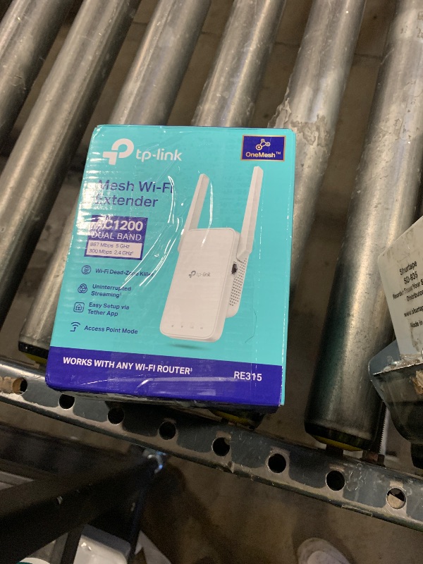 Photo 1 of TP-Link AC1200 WiFi Extender, 2025 Wirecutter Best WiFi Extender, 1.2Gbps Home Signal Booster, Dual Band 5GHz/2.4GHz, Up to 1600 Sq.ft and 32 Devices, EasyMesh Compatible, One Ethernet Port (RE315)