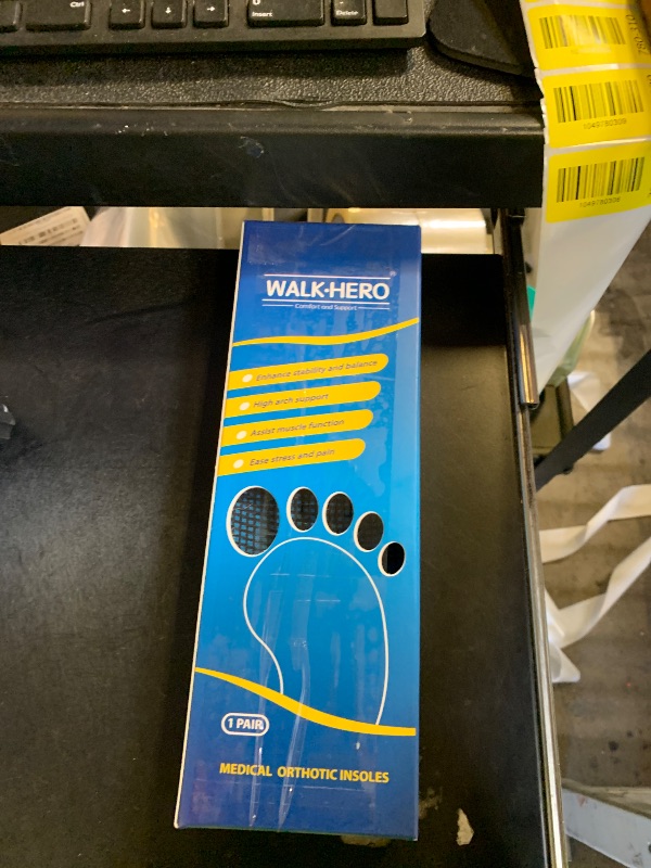 Photo 1 of Inserts Relieve Plantar Fasciitis - Flat Feet Insoles Arch Supports, Orthotic Insoles for Foot Pain Arch Pain Reduce Muscle Fatigue Absorb Shock (Mens 6-6 1/2 | Womens 8-8 1/2)